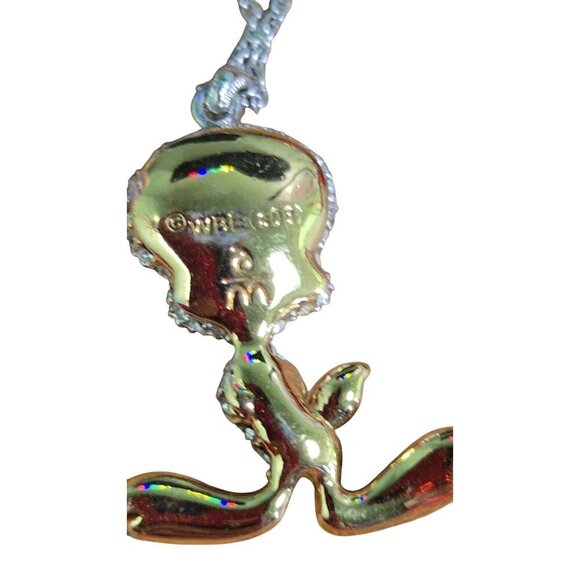 Vintage Danbury Mint Rare Tweety Bird Rhinestone Necklace 16" Adjustable - Picture 5 of 8
